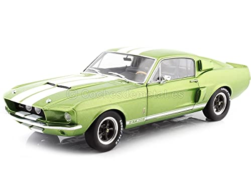 solido S1802907 1:18 1967 Shelby Mustang GT500-Lime Green with White  Stripes Subaru Collectible Miniature car